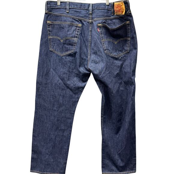 Levi's 501 Jeans Mens 40x30 ACTUAL Original Button Fly Blue Denim Dark Wash NEW - Picture 3 of 11
